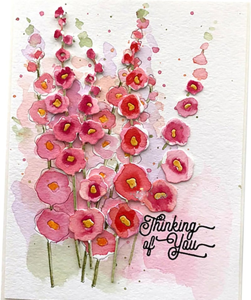 Lapoo 3D Backgrounds Frame Metal Cutting Die for Scrapbooking, New Cutting Dies DIY Album Card Making Decor Paper Craft Metal Die Cuts Party Wedding Decorations (Plum Blossom 4.6 x 2.6 in) - Image 1